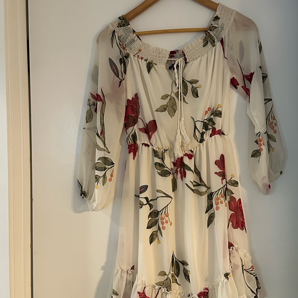 Floral Off-Shoulder Dress